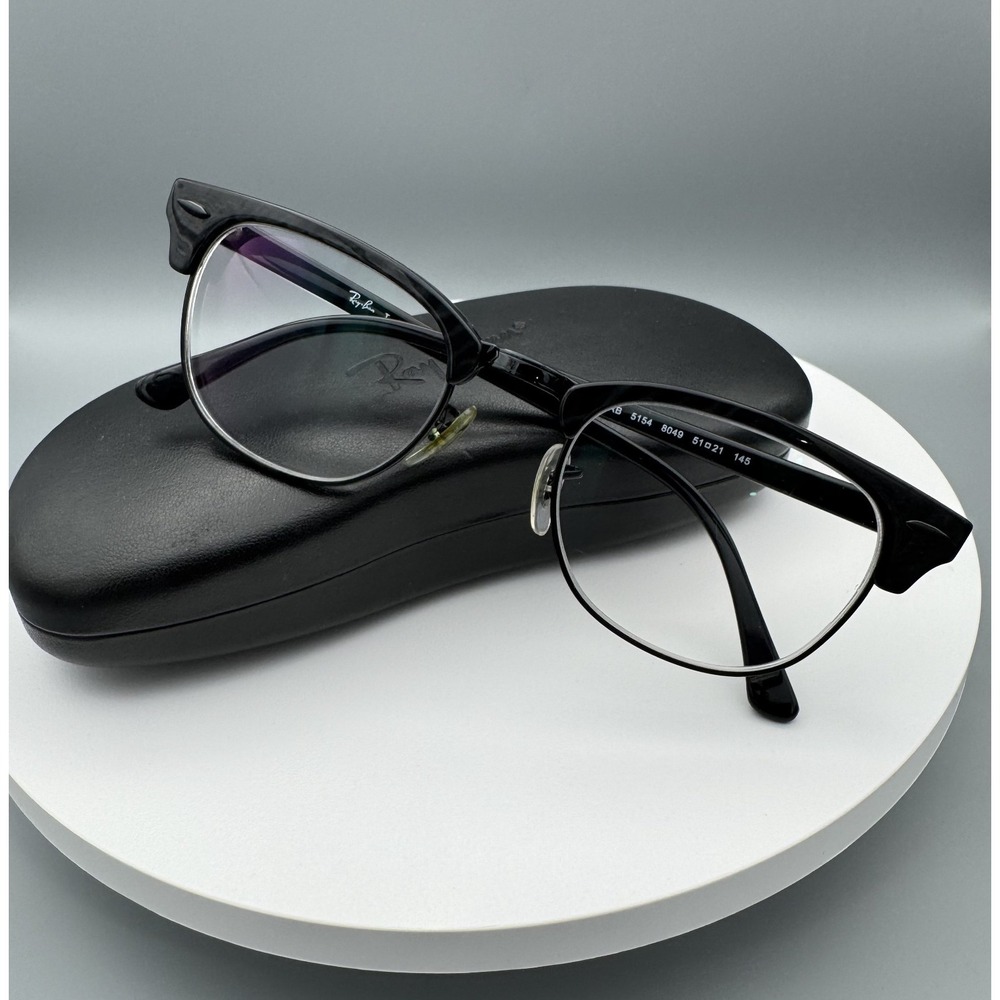 Ray-Ban RB 5154 8049 Polished Black Frames 51-21-145mm w/Case Retro Style